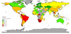 Desigualdad Gini World Map